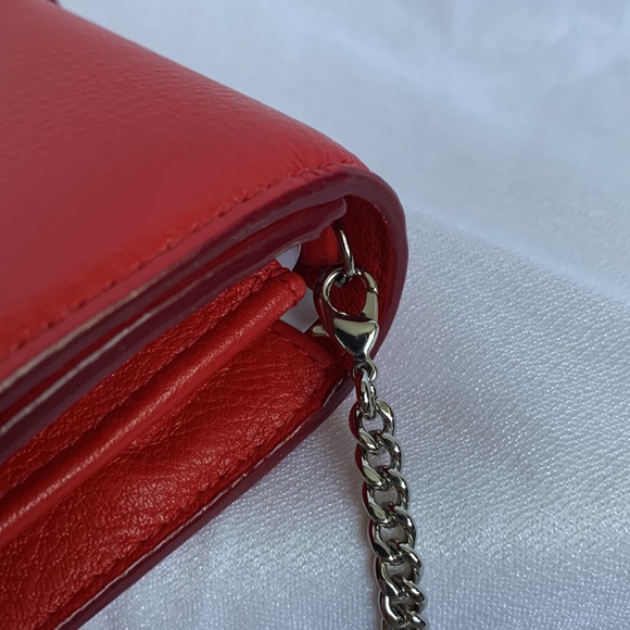 Brand New Jimmy Choo Cheri Crossbody Clutch Royal Red - Picture 8 of 9